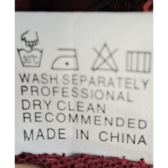 Women Sequin Mesh Front Open Full Long Maxi Duster Burgundy Red Large - Picture 10 of 10